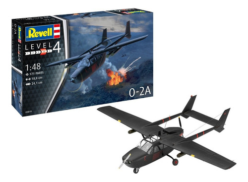 Kit de modelo Revell para avião O-2a 1/48