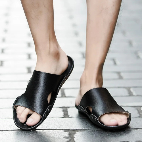 Zapatillas Informales Modernas Para Hombre, Sandalias De Cue