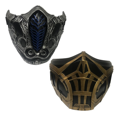 Máscara Scorpion Props De Mortal Sub-zero Para Cosplay Kombat Resin