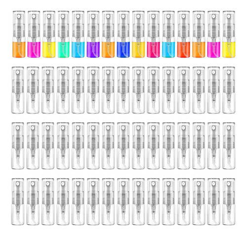Zh 50pc 2ml Vidrio Botella Pulverizadora Atomizador Perfume
