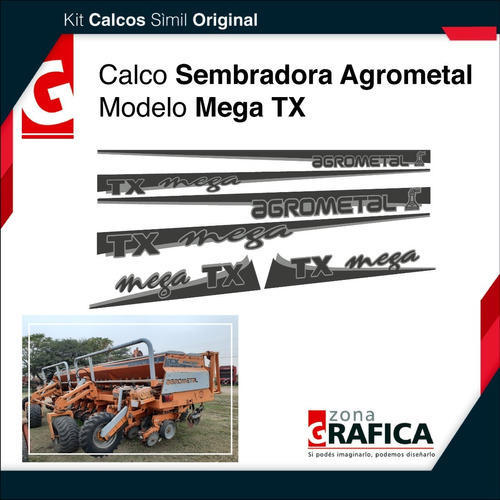 Kit Calcos Sembradora Agrometal  Mega Tx