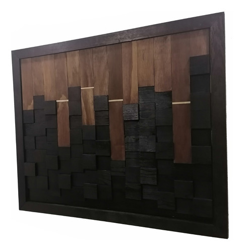 Panel Acústico Difusor De Sonido Arte Moderno En Madera