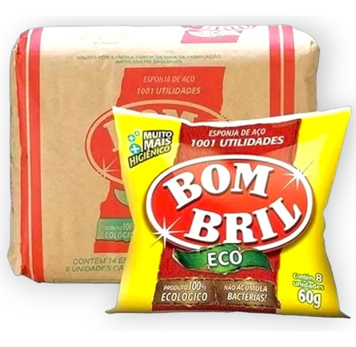 Esponja Bom Bril La de Aco Bombril de aço pacote x 224