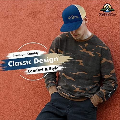 Apollo Cap Co. Trucker Cap - Gorra Bordada Con Montañas Y Ár