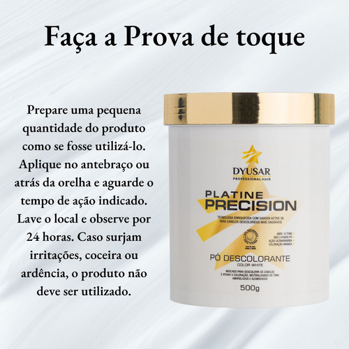 Kit 12 Pó Descolorante Dyusar Platine Precision White 500g Tom 10