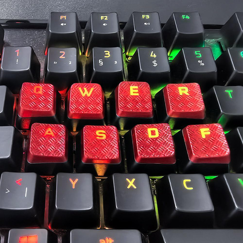 10 Keys Corsair Fps Red Retroiluminado Reemplazo Para Los Te