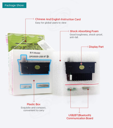 Módulo De Fuente De Alimentación Rd Dps5005 Usb Dc 6-55v A 0
