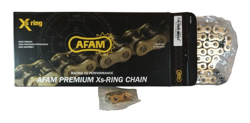 Cadena Arrastre Afam 525 X 120 Dorada Xs-ring Hasta 1000cc