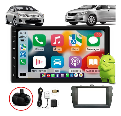 Central Multimidia Corolla 2012 Orig Android Auto Car 9 Pol