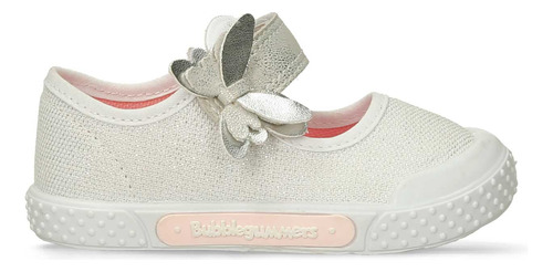 Tenis Casuales Plata-rosado Bubblegummers Quilla Niña