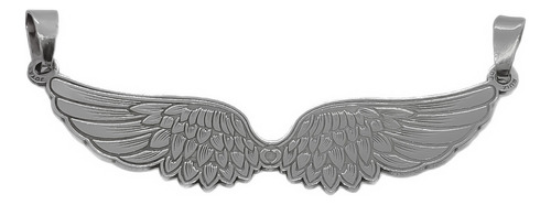 Dije Alas De Angel Acero Doble Pasante Blanco