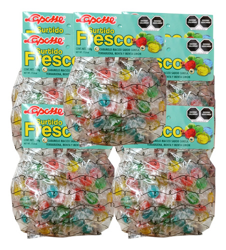 Caramelo Surtido Fresco 1kg Canela Yerbabuena Menta Limón