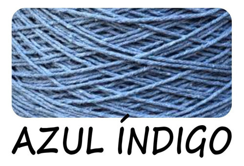 Hilo de colores, número 6 hilos, para ganchillo, 1 kg, color azul índigo