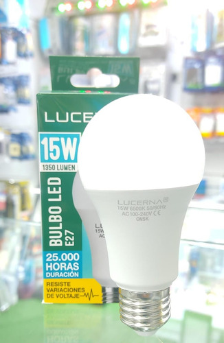 Bombillo Led Marca Lucerna Bulbo 15w 6500k