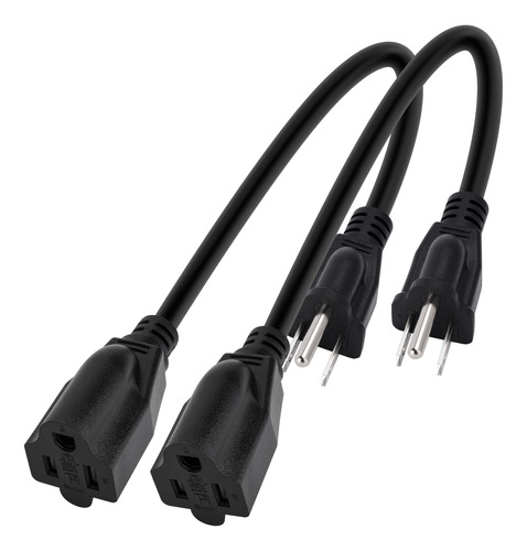 Paquete De 2 Cables De Extensin De Alimentacin Cortos De 8 P