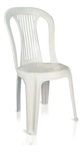 Kit 4 Cadeira Bistro Salão Buffet Confraternização Quintal Cor Branco Lisa