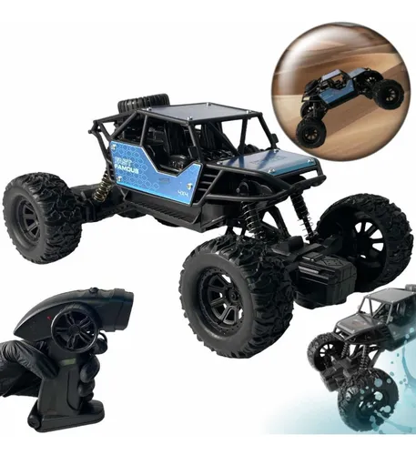 Carrinho Infantil Grande Controle Remoto Recarregavel 4x4 Cor Azul