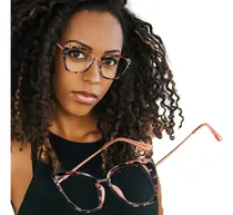 Comprar Lentes Computadoras Mujer Moda Anti Luz Azul Ojo De Gato Color Carey