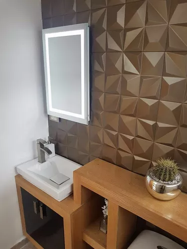 Espejo Para Baño Con Luz Led Integrada 45x65cm