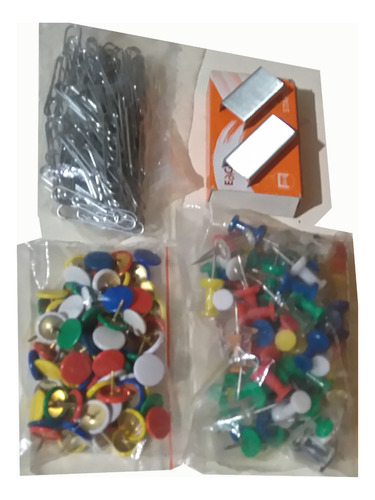 Caja Mini Madera 3 Divisiones Clips Grapas + Pizarron (Usado)