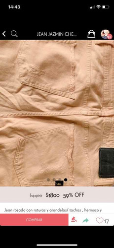 Jean Jazmin Chebar Rosa Talle 28