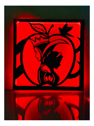 Cuadro Decorativo Blancanieves Con Luz Led Blancanieves