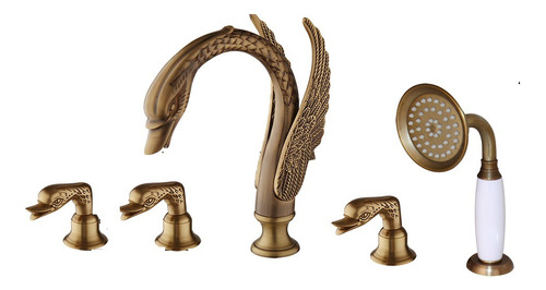 Griferia P/tina O Bañera Bronce Antiguo  Baño Cisne 