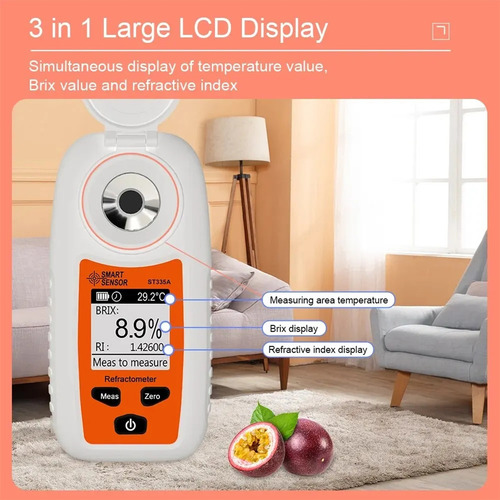 0-35% Lcd Digital Refractómetro Brix Medidor Saccharómetro