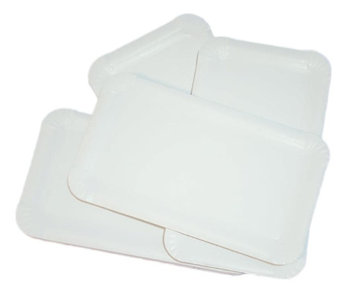 Bandeja Plato Rectangular De Carton Nº3 Pack 50 Und