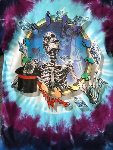 Grateful Dead Liquid Blue Tie Dye Talla M Estampado (Usado)
