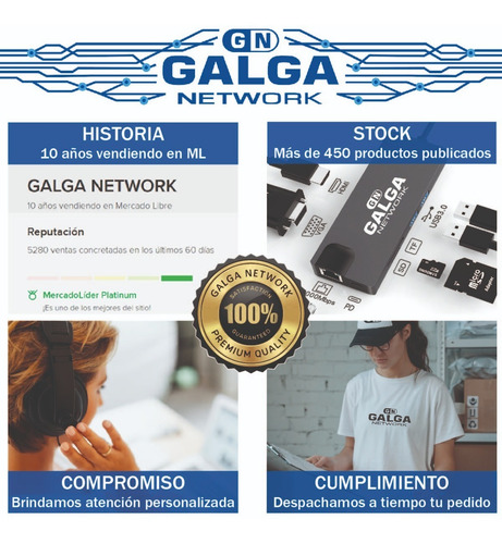 Imagen 10 de 10 de Hub Macbook Adaptador 7 - 2 Usb Tipo C Hdmi X2- Micro Sd Usb