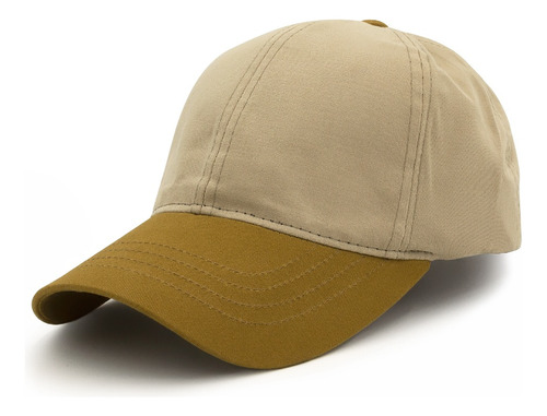 Gorra Beisbol Beige Liso Classico Unisex Gabardina Eva Rain®