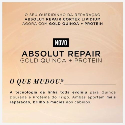 Loreal Absolut Repair Gold Quinoa Kit Sha + Cond + Máscara