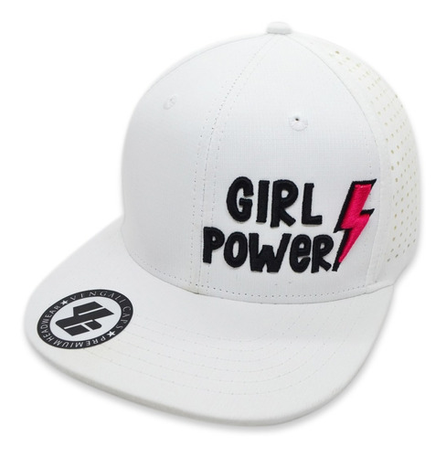 Snapback Microperforada White Mod. Girl Power