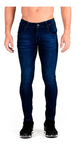 Jeans Pantalón De Mezclilla Caballero Skinny Stone Oscuro