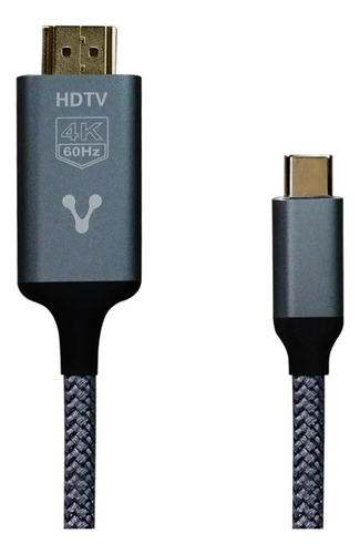 Cable Convertidor Vorago Tipo C A Hdmi 4k 1.8m Cab-310