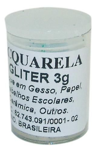 Glitter Pvc Verde Potes 3g. Pacote Com 12