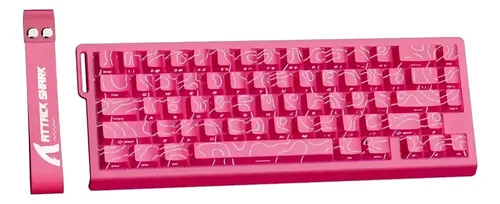 Teclado Magnético Attack Shark X68 He Full Rgb Preto Rosa-chiclet...