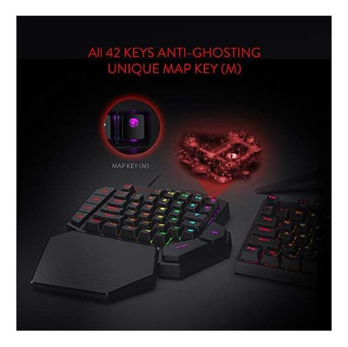 Redragon K585 Diti Teclado Mecánico Para Juegos Rgb Con Una Negro
