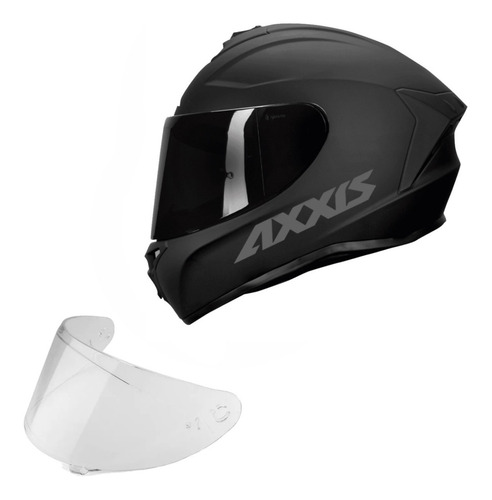 Capacete Axxis Draken Preto Fosco + Viseira Fume
