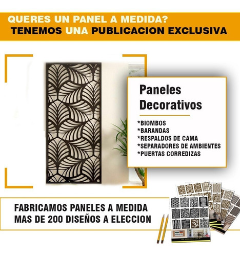 Imagen 3 de 8 de Divisor Separador De Ambiente Panel Biombo 180cm X80cm X15mm