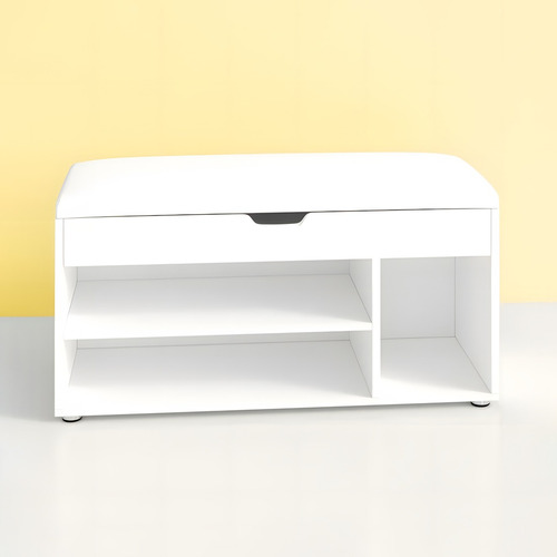 Zapatera Baúl Multifuncional C/ Asiento Sire Blanco 7 Pares