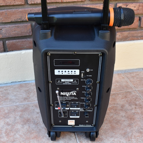 Parlante Portatil Carrito Con Bluetooth, Ecualizador, Led, Fm Y Mic Inalambrico Nspa8b