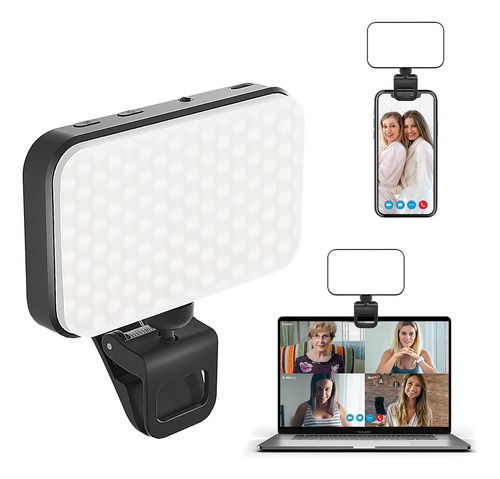 Luz Para Selfies Con Clip Recargable, Anillo De Luz Selfies 