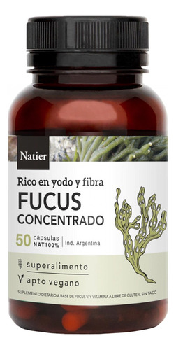  Tiroides - Control De Peso Fucus Concentrado X 50 Cápsulas 