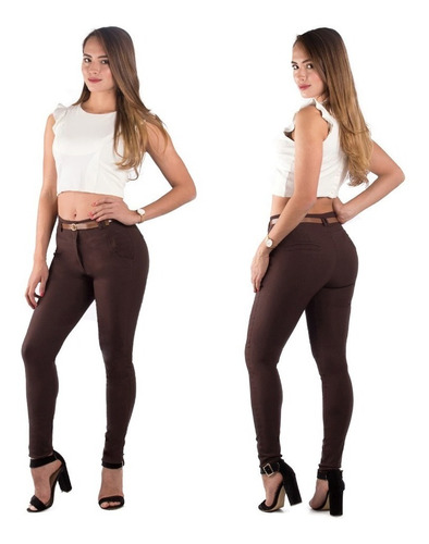 Pantalones Colombianos Jeans Dama Mezclilla Mujer Pushup