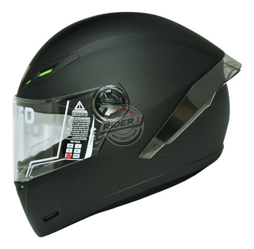 Casco Integral Para Moto Ich Solid Negro Mate Dot Rider One