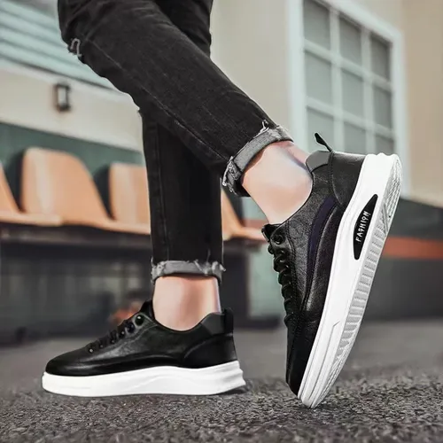 Calzador De Tenis Deportivo Clásico Cuero Plano Para Hombre