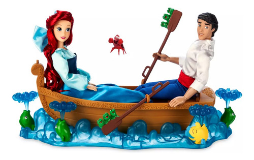 Set Ariel Y Eric Canoa Sirenita Disney Store 2024