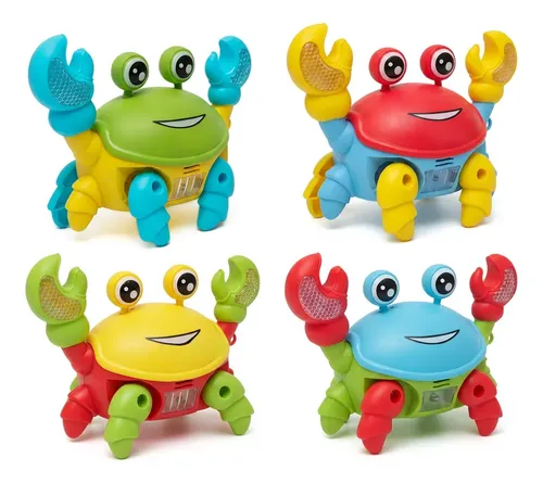 Caranguejo Fujão Brinquedo Eletrônico Anda Sozinho Luz E Som